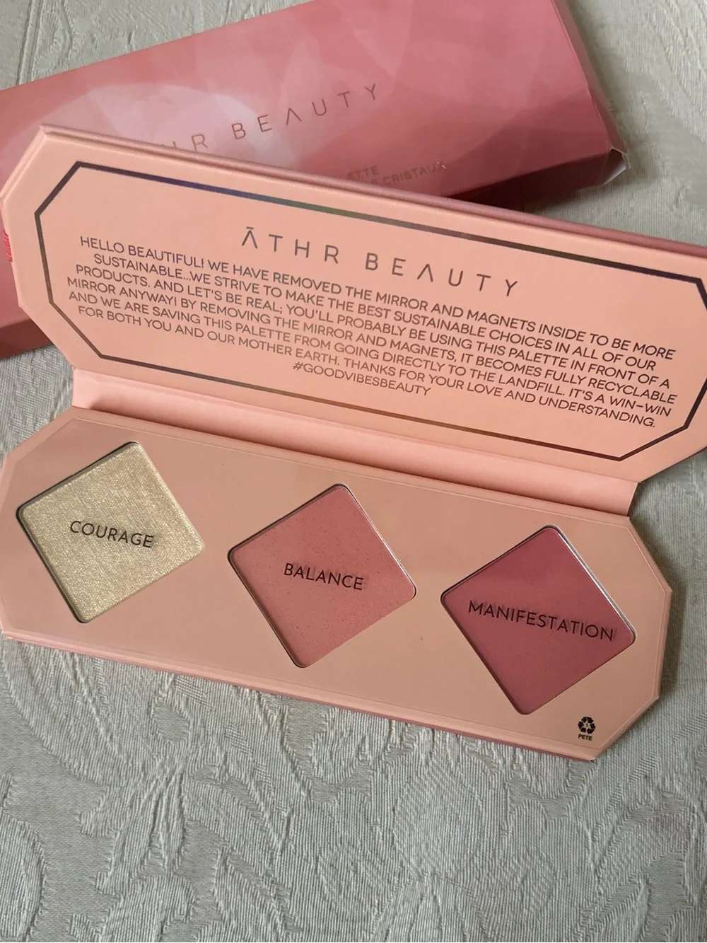 Athr Beauty Crystal Charged Cheek Blush Palette in Amber BNIB